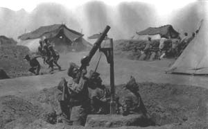 Jat Lewis gunner firing at enemy plane, Mesopotamia, 24th October 1918