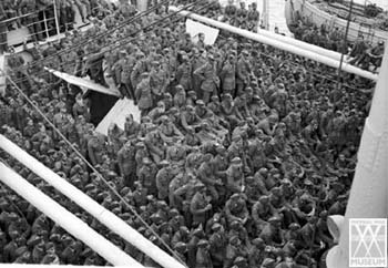 West Indian Servicemen convoy arrives in Britain