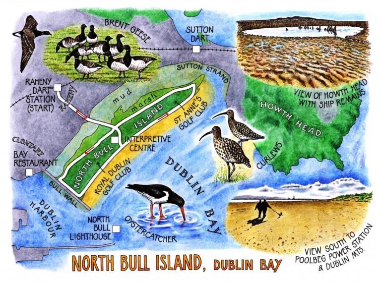 Claire's map Walk of the Week - 2 April - North Bull Island