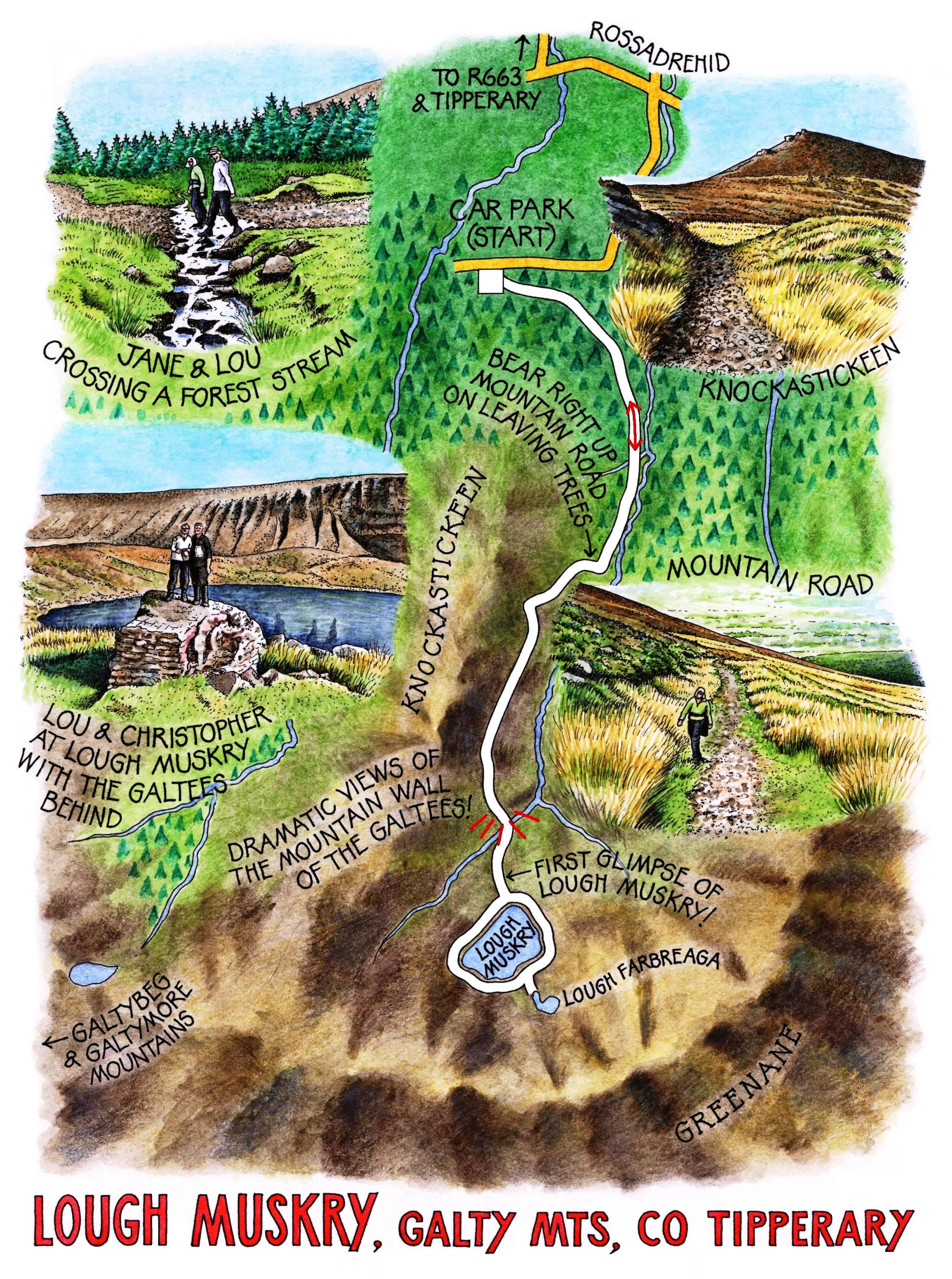 Lough Muskry - Claire's map