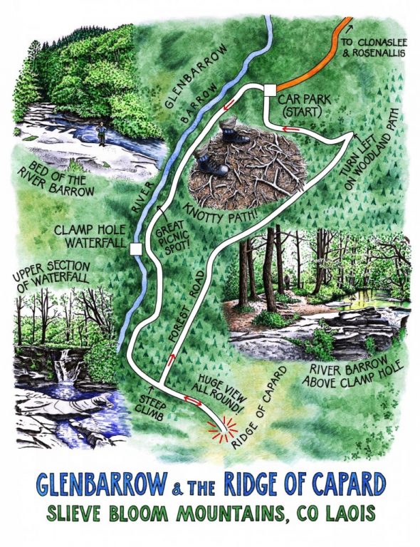 Walk of the Week - 14 Aug - Glenbarrow - Claire's map