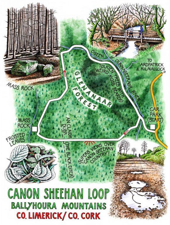 Walk of the Week - 6 March - Canon Sheehan Loop - Claire's map